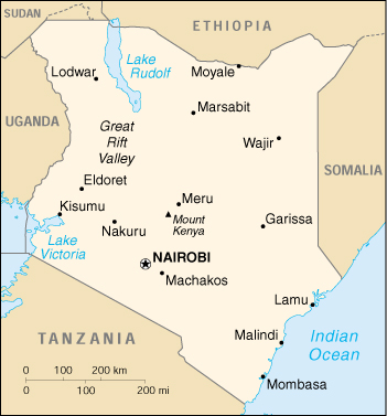 Kenya cartina
