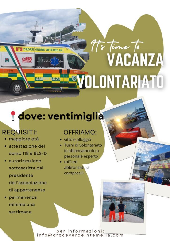 Ventimiglia volontariato e vacanze